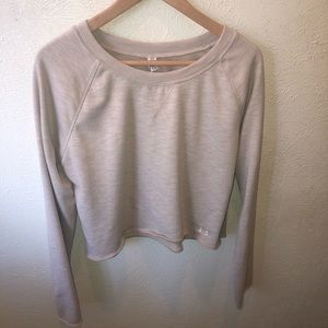 Under Amour Beige Cropped Sweatshirt Size Large